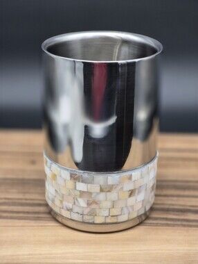 Anna New York Wine Chiller with Mother-of-Pearl Like Mosaic Accent, 7×4.5, NWT